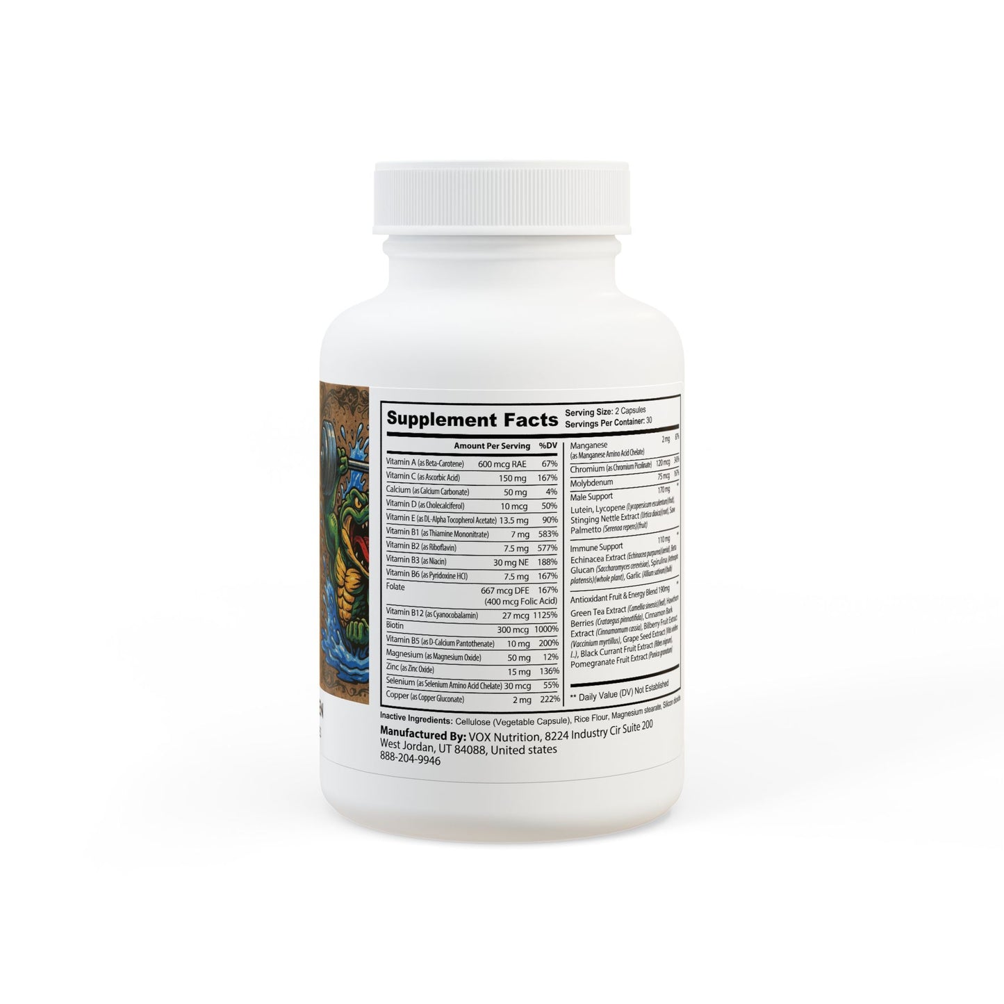 Multivitamin for Men Supplement (60 Capsules) by Hard Lift Fitness