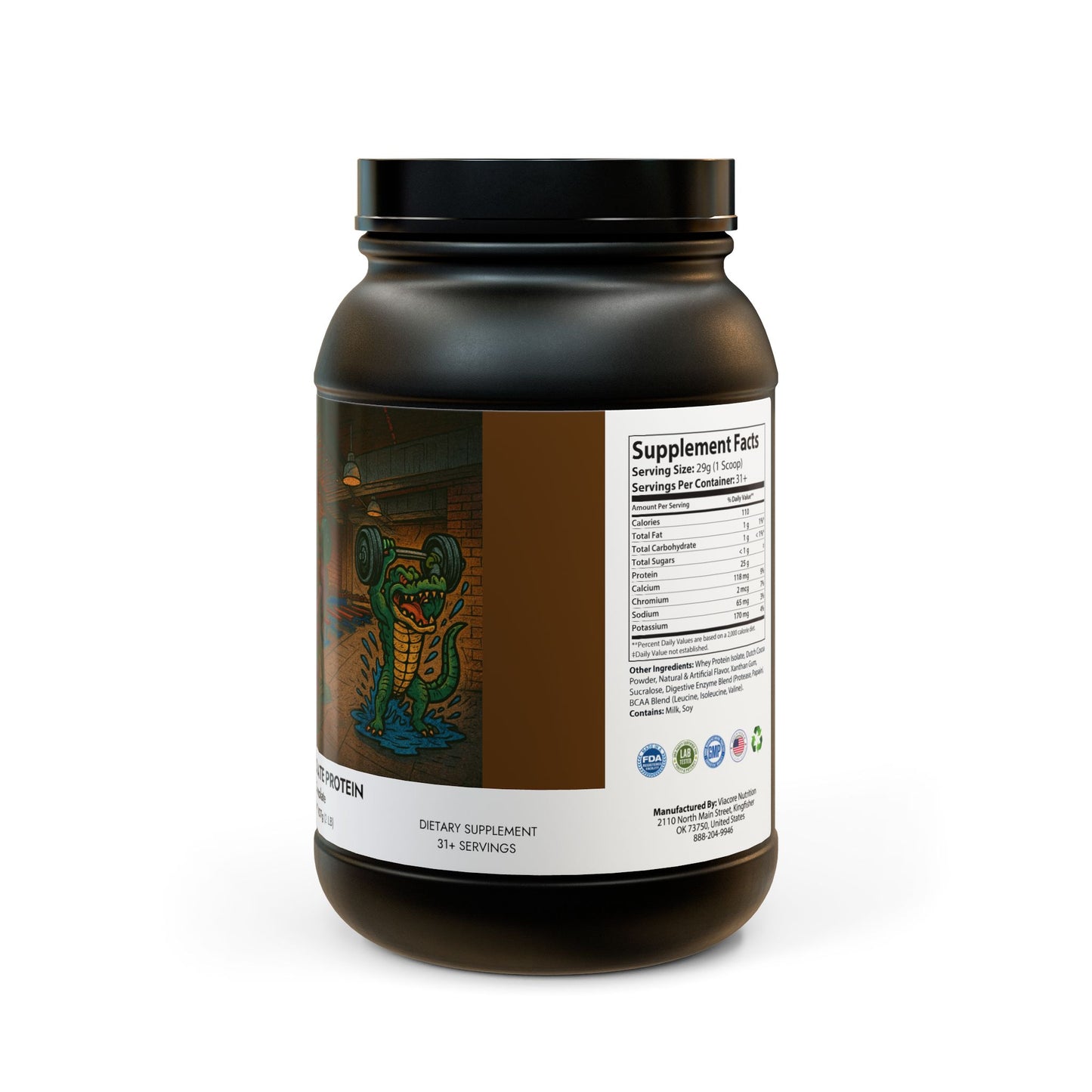 Whey Isolate Protein Supplement (907g, 2lb) by Hard Lift Fitness